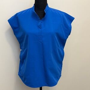 Figs Women XS Rafaela Oversized Scrub Top Blue Hospital Medical Vet Nurse PO2084